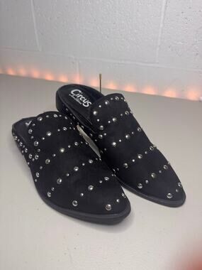 Circus by Sam Edelman Black Studded Mule Loafers Women’s Size 9.5